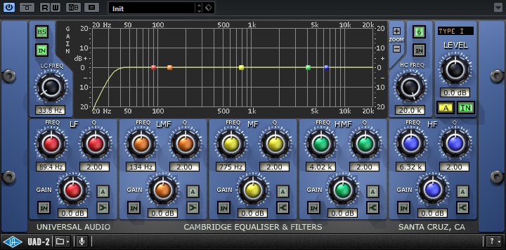 UAD Cambridge to roll off low frequency content.