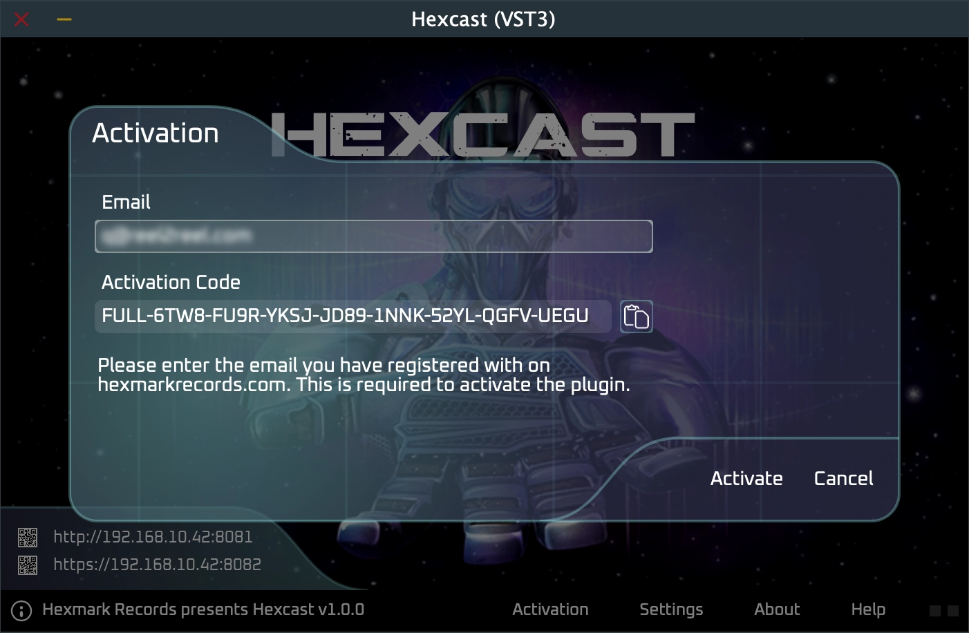 Activation Modal